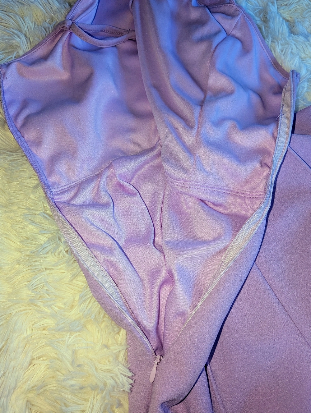 Lilac One-Shoulder/Assymetrical Strap Cutout Jumpsuit XS - Picture 4 of 10